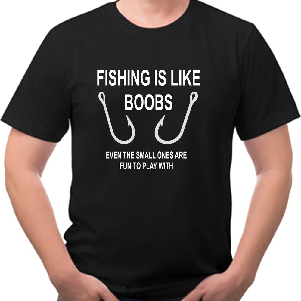 Funny Fishing Custom Printed Tee Shirt